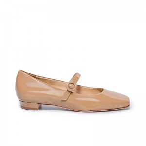 Beige Women Bernardo Gabriela Mary Jane Ballet Flats | LSA8877EM