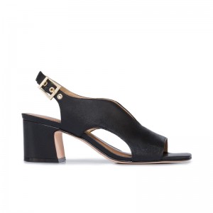 Black Women Bernardo Bedford Mid Heels Sandals | NFH1612OX