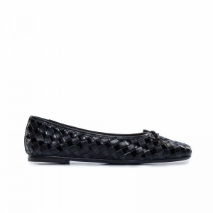 Black Women Bernardo Gwynn Woven Ballet Flats | HBO7818VY