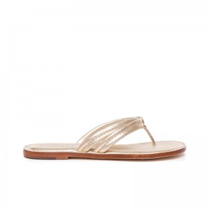 Gold Women Bernardo Miami Thong Slide Sandals | NIA5349RL