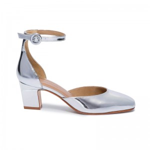 Silver Women Bernardo Remy Mary Jane Pumps | ODE1947TG