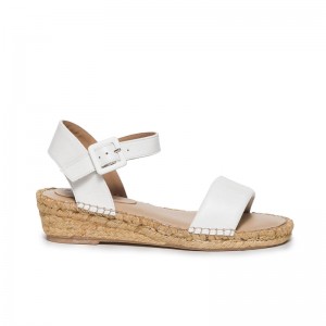 White Women Bernardo Madrid Espadrille Wedge Sandals | WAQ252CX