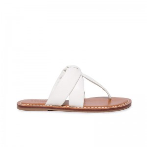 White Women Bernardo Margaret Thong Slide Sandals | LKQ2744UJ