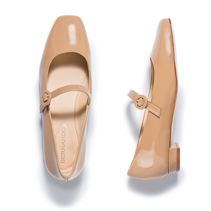 Beige Women Bernardo Gabriela Mary Jane Ballet Flats | LSA8877EM