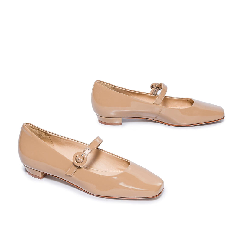 Beige Women Bernardo Gabriela Mary Jane Ballet Flats | LSA8877EM