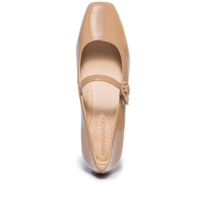 Beige Women Bernardo Gabriela Mary Jane Ballet Flats | LSA8877EM