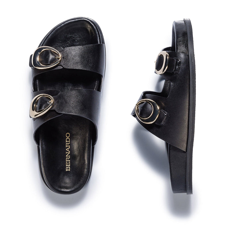 Black Women Bernardo Evie Slide Sandals | VWW7289CA