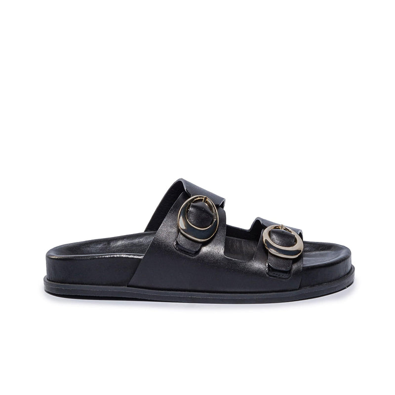 Black Women Bernardo Evie Slide Sandals | VWW7289CA