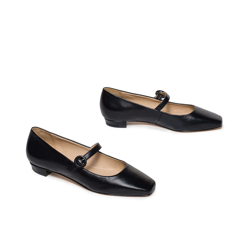 Black Women Bernardo Gabriela Mary Jane Ballet Flats | WZS757TN