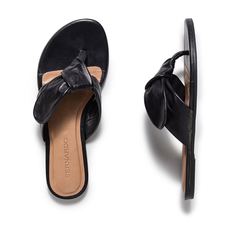 Black Women Bernardo Harmony Thong Slide Sandals | OPQ2994EJ