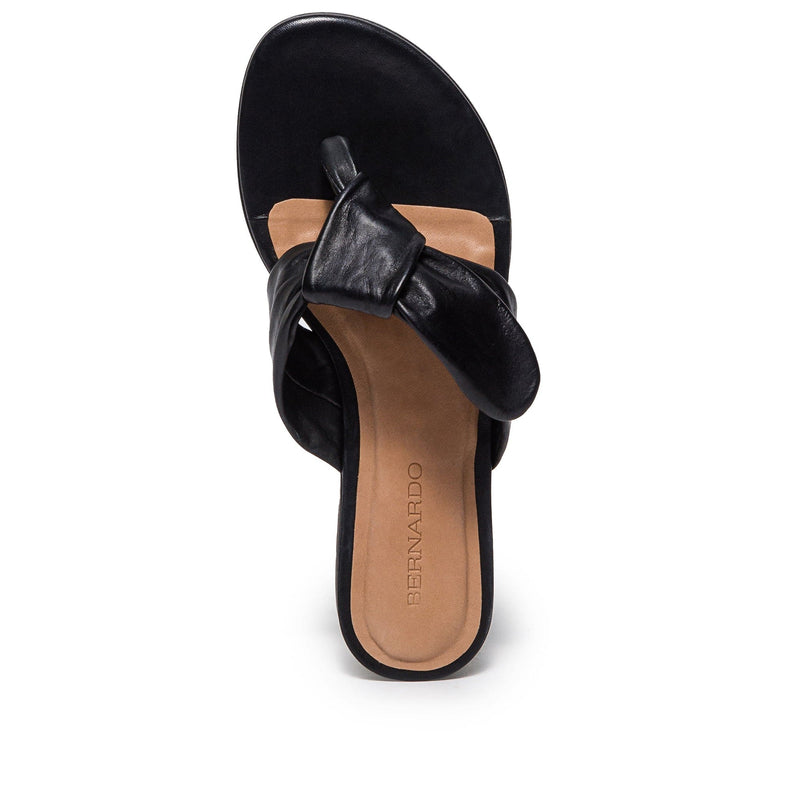 Black Women Bernardo Harmony Thong Slide Sandals | OPQ2994EJ