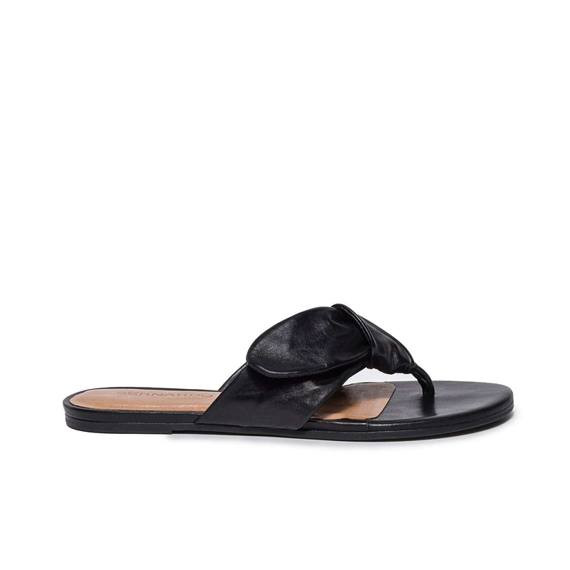 Black Women Bernardo Harmony Thong Slide Sandals | OPQ2994EJ