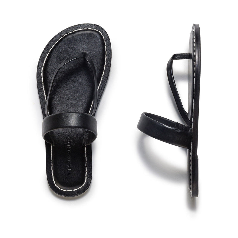 Black Women Bernardo Leia Thong Flat Sandals | PCD945CQ