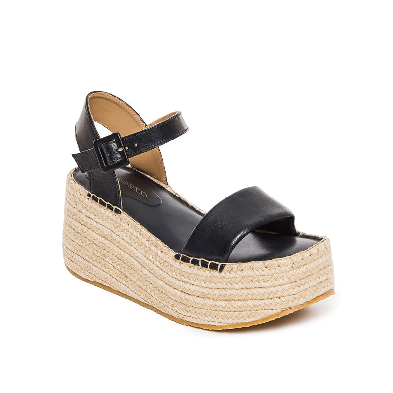 Black Women Bernardo Mallorca Espadrille Platform Sandals | WCL2749BH