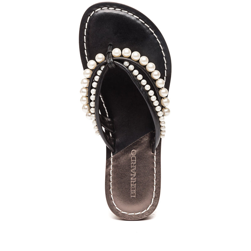 Black Women Bernardo Miami Pearl Slide Sandals | XJN2392TT