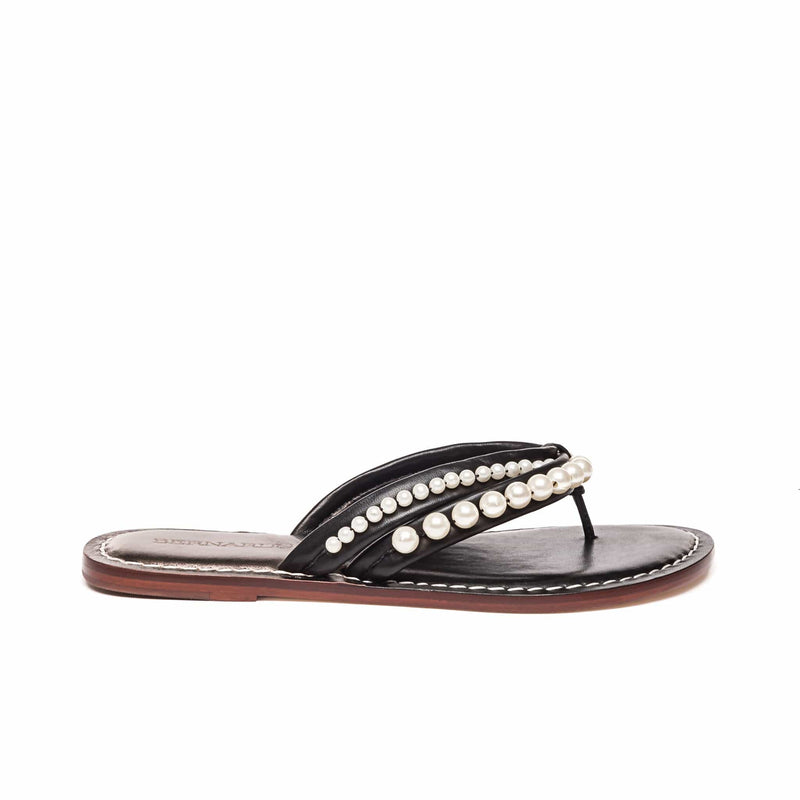 Black Women Bernardo Miami Pearl Slide Sandals | XJN2392TT