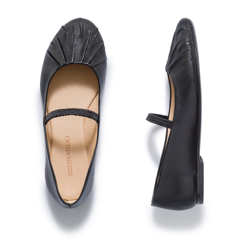 Black Women Bernardo Savona Ballerina Ballet Flats | APD5597WD