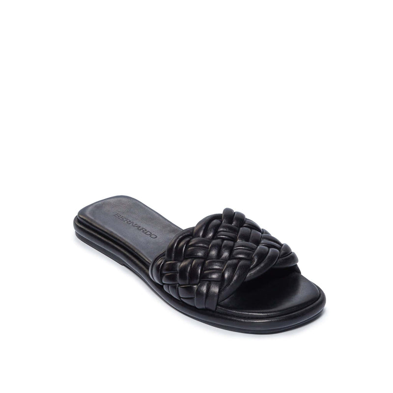 Black Women Bernardo Troy Woven Slide Sandals | ITG268RQ