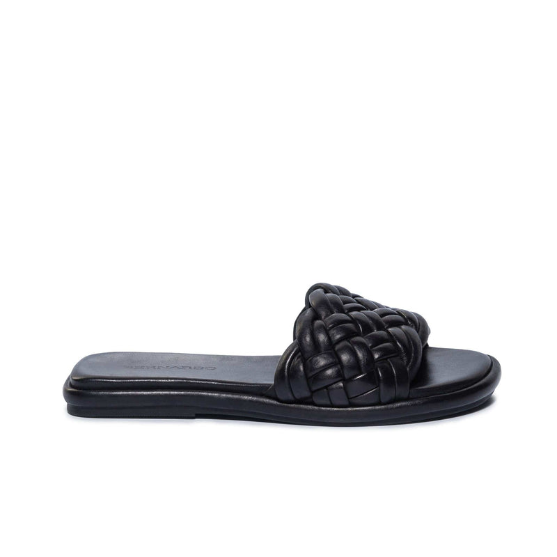 Black Women Bernardo Troy Woven Slide Sandals | ITG268RQ