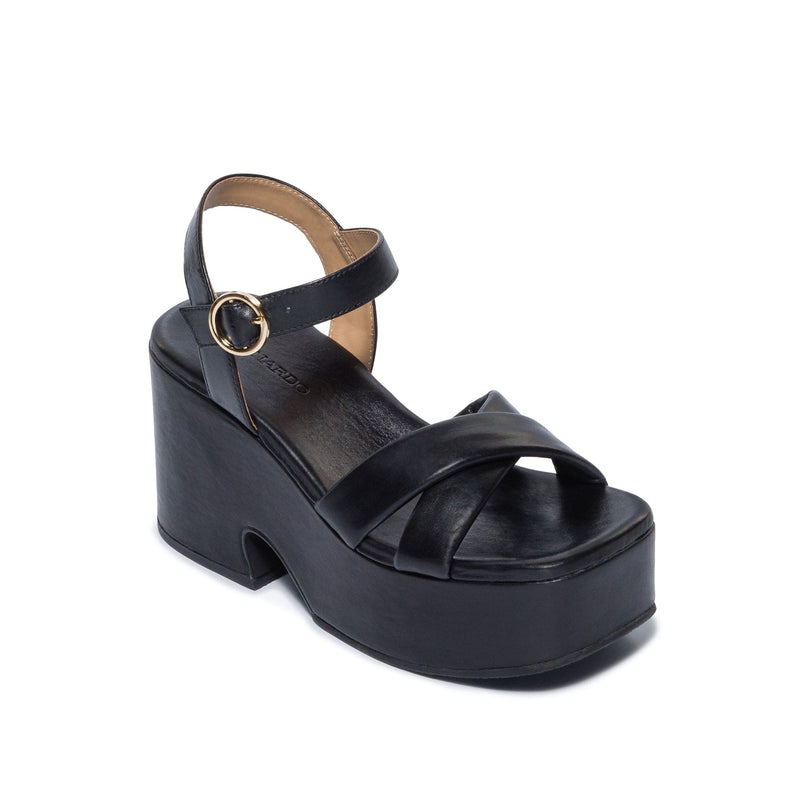 Black Women Bernardo Weston Platform Sandals | VDK1652VO