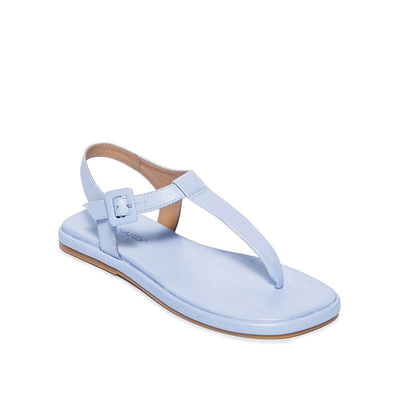 Blue Women Bernardo Tucson T-Strap Flat Sandals | ZRB1644IY