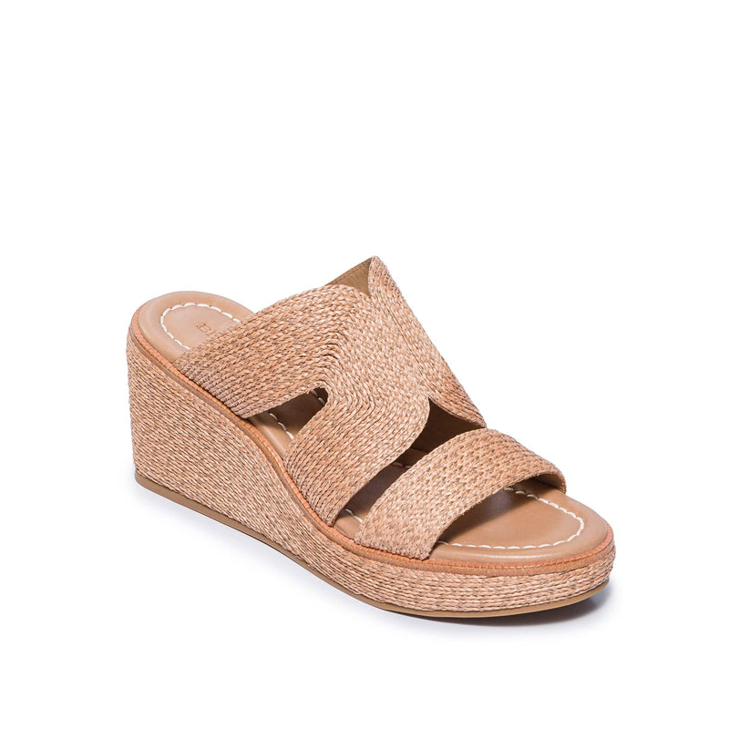 Brown Women Bernardo Kaian Raffia Wedge Sandals | NLD444DJ