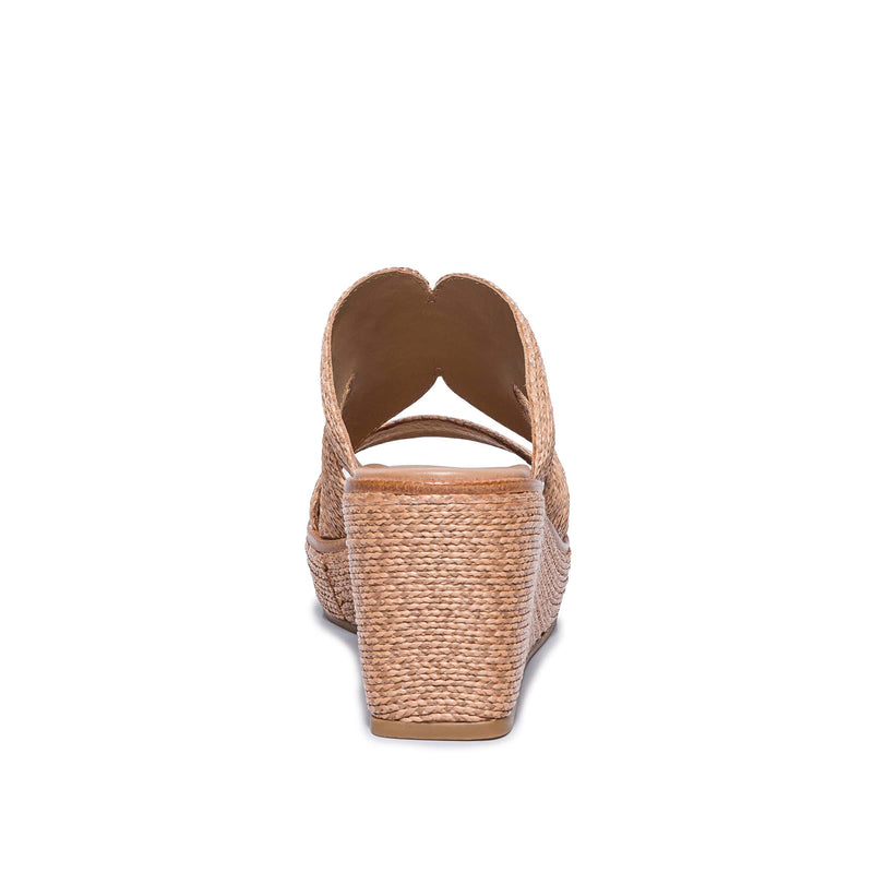 Brown Women Bernardo Kaian Raffia Wedge Sandals | NLD444DJ