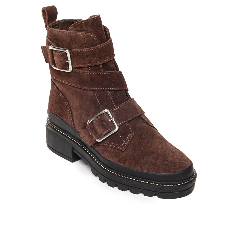 Chocolate Women Bernardo Durban Moto Ankle Boots | TIR4880UM