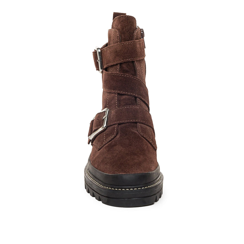 Chocolate Women Bernardo Durban Moto Ankle Boots | TIR4880UM