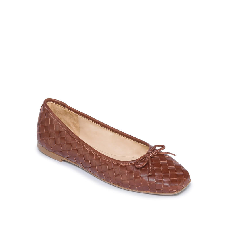 Chocolate Women Bernardo Gwynn Woven Ballet Flats | ILR10013FO