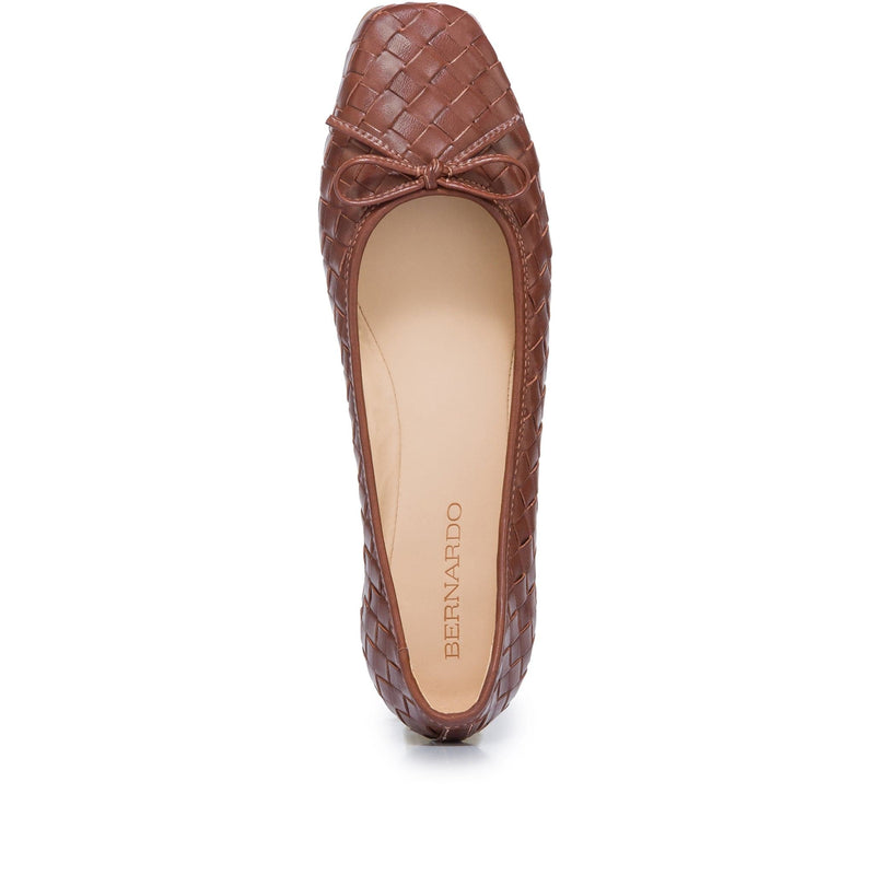 Chocolate Women Bernardo Gwynn Woven Ballet Flats | ILR10013FO