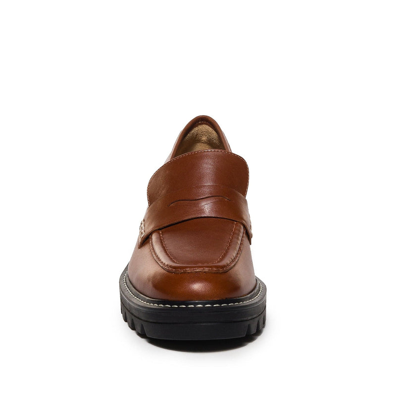 Dark Brown Women Bernardo Chandler Lug-Sole Loafers | BMM8628IK