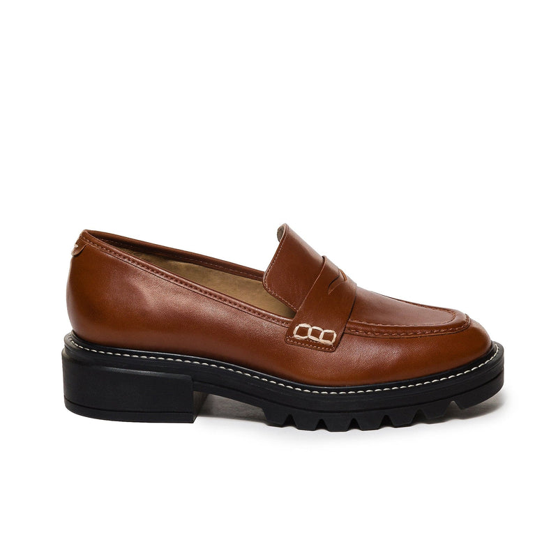 Dark Brown Women Bernardo Chandler Lug-Sole Loafers | BMM8628IK