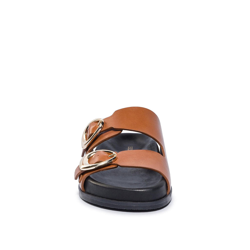 Dark Brown Women Bernardo Evie Slide Sandals | QCB5538BX