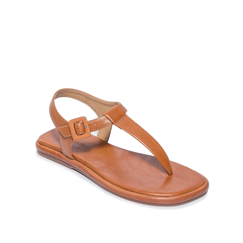 Dark Brown Women Bernardo Tucson T-Strap Flat Sandals | LYK4472HO