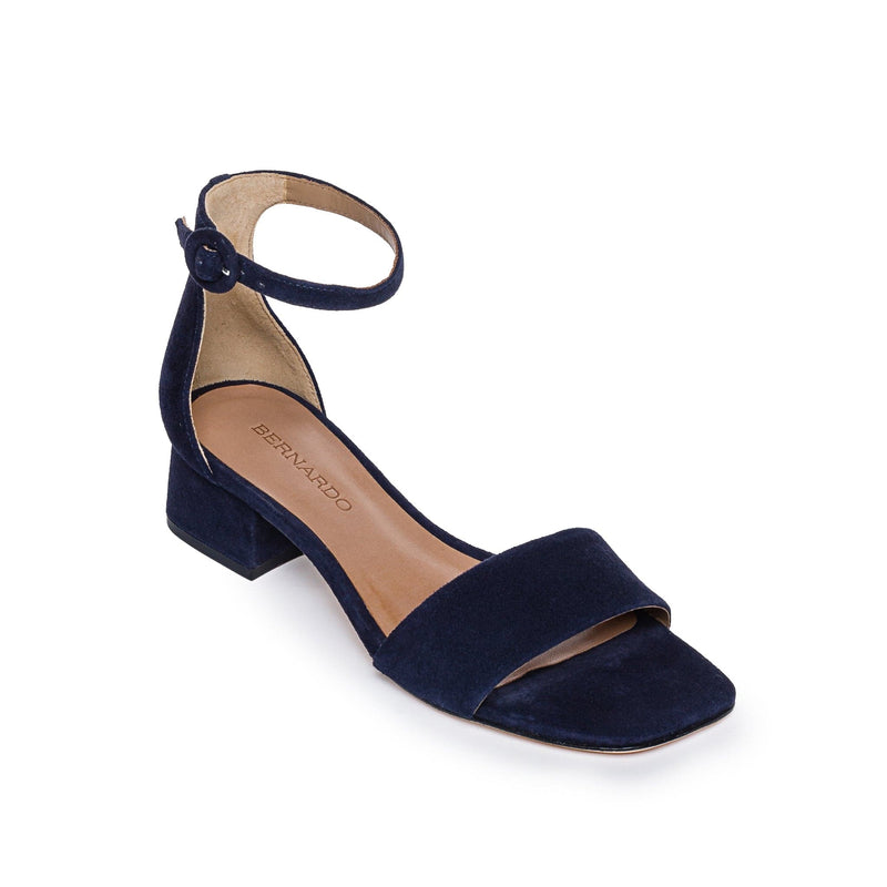 Dark Navy Women Bernardo Jalena Low Heels Sandals | QUX2350PX