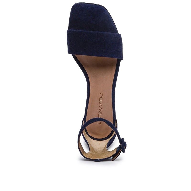 Dark Navy Women Bernardo Jalena Low Heels Sandals | QUX2350PX