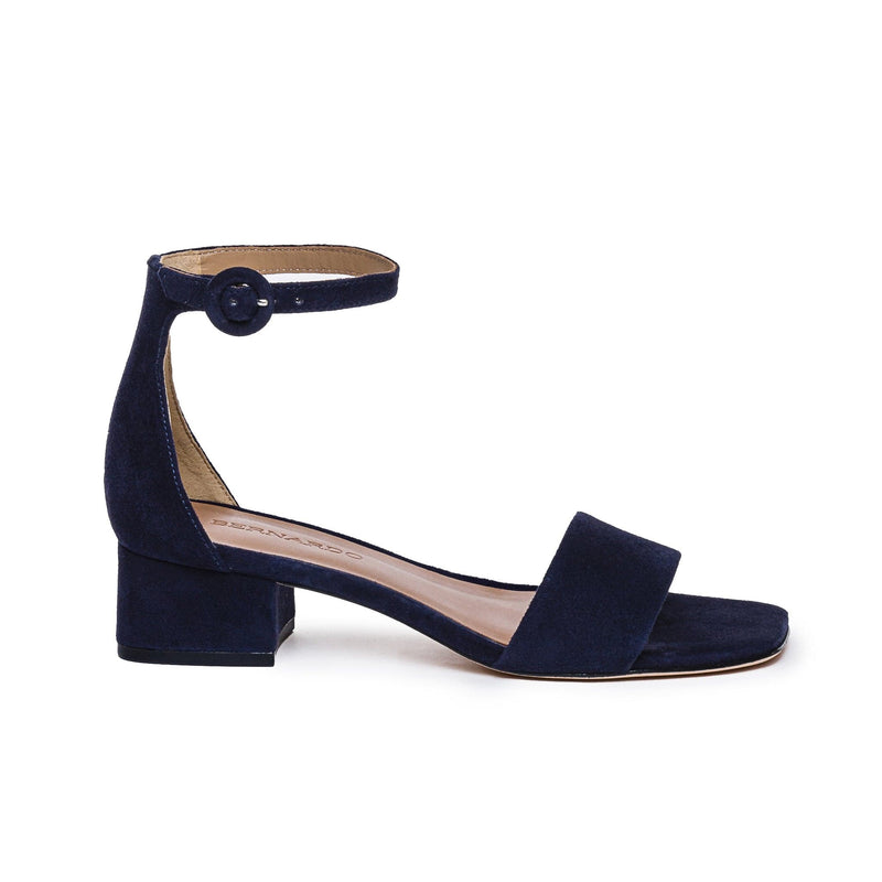 Dark Navy Women Bernardo Jalena Low Heels Sandals | QUX2350PX