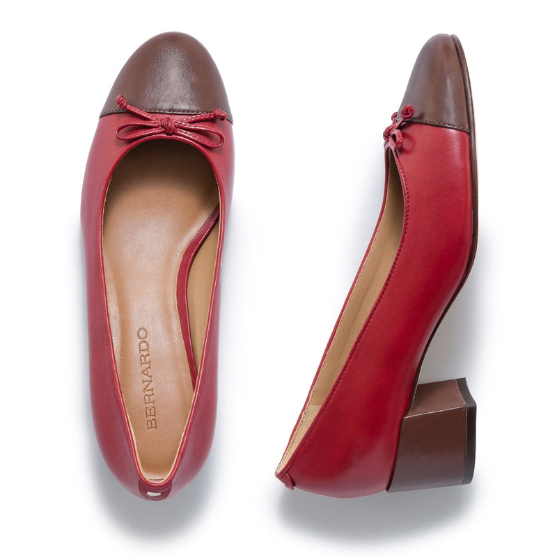 Dark Red Chocolate Women Bernardo Marisol Ballerina Pumps | TKE1473CG