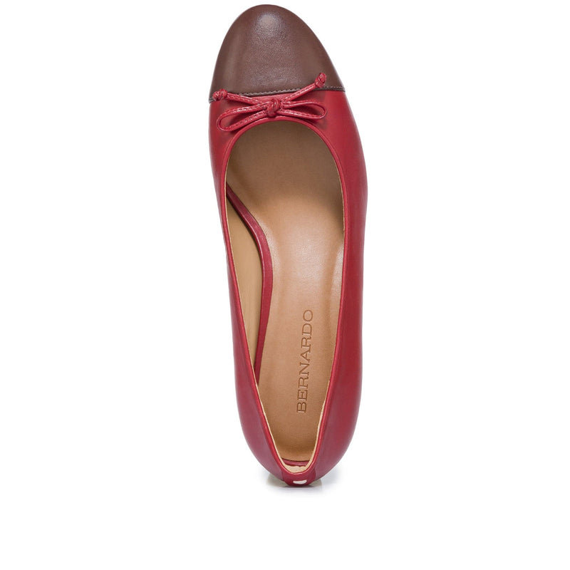 Dark Red Chocolate Women Bernardo Marisol Ballerina Pumps | TKE1473CG