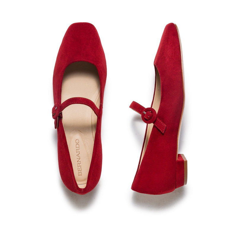 Dark Red Women Bernardo Gabriela Mary Jane Ballet Flats | FLU7110ZY