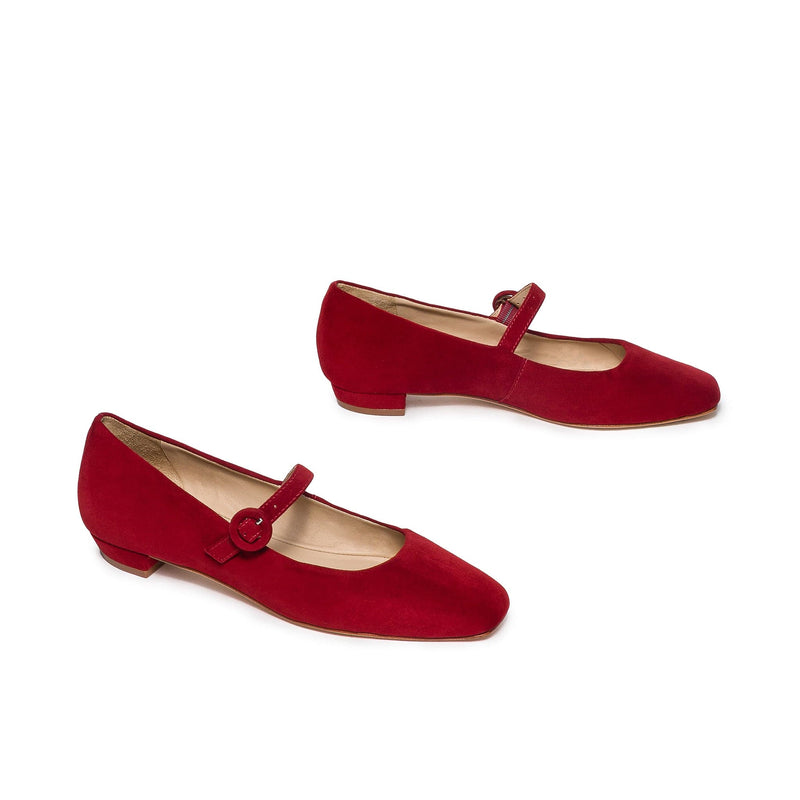 Dark Red Women Bernardo Gabriela Mary Jane Ballet Flats | FLU7110ZY