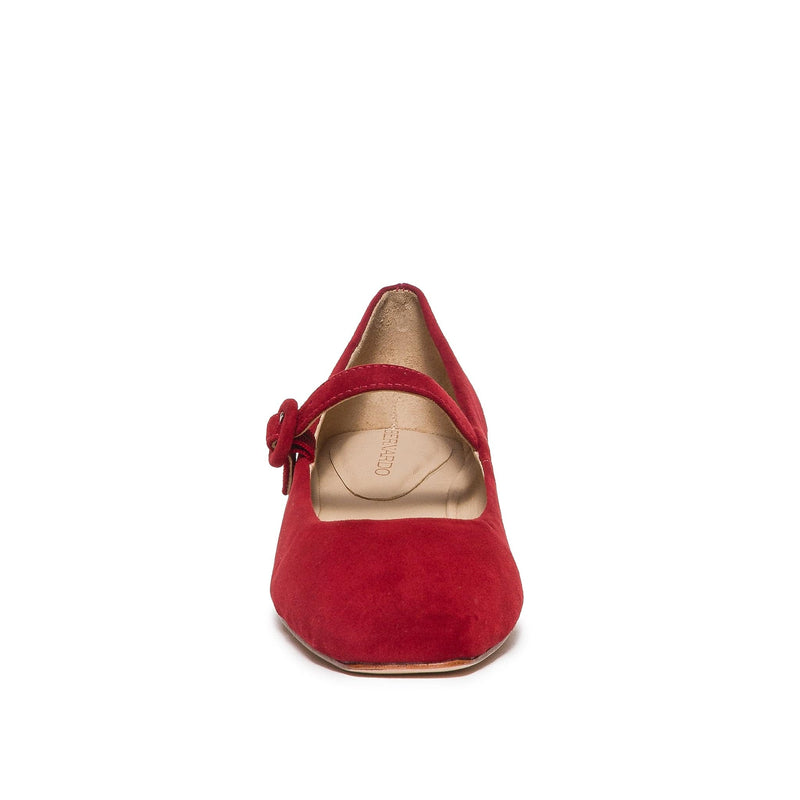 Dark Red Women Bernardo Gabriela Mary Jane Ballet Flats | FLU7110ZY