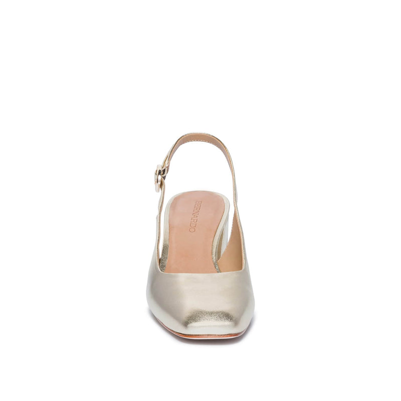 Gold Women Bernardo Alexia Slingback Pumps | MEC4047BL