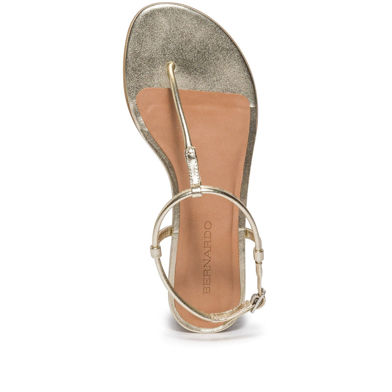 Gold Women Bernardo Haven Thong Flat Sandals | VKU4069HZ