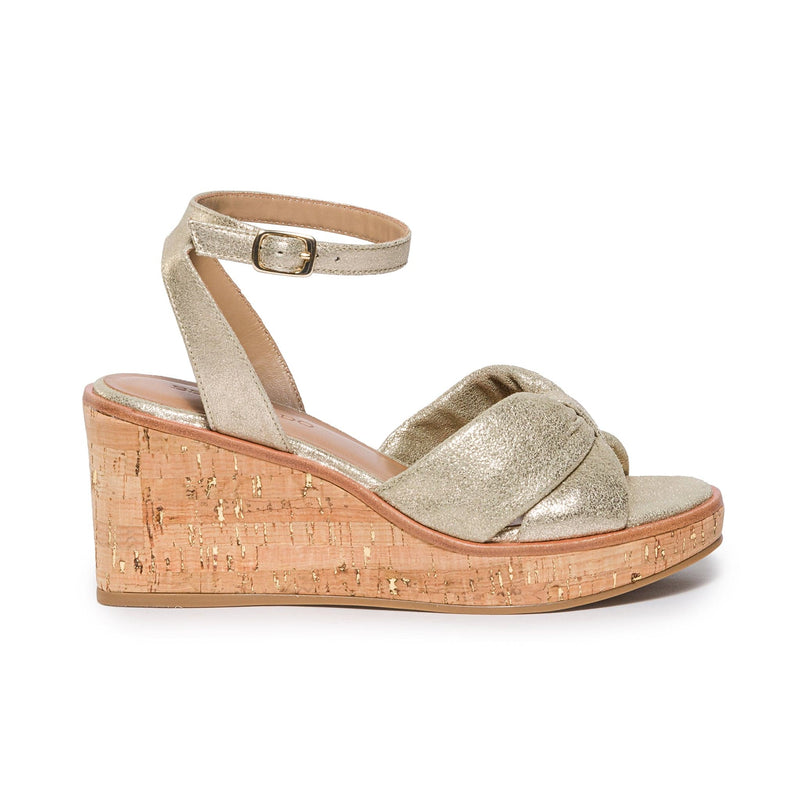 Gold Women Bernardo Kearny Wedge Sandals | OOR1001UH