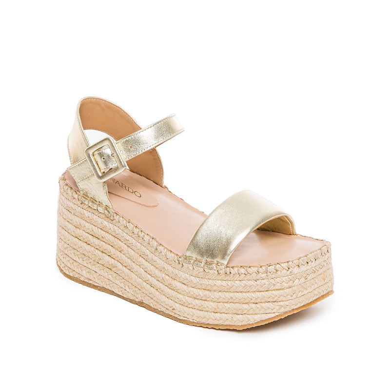 Gold Women Bernardo Mallorca Espadrille Platform Sandals | WJK4144WT