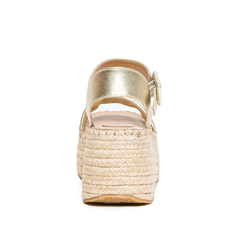 Gold Women Bernardo Mallorca Espadrille Platform Sandals | WJK4144WT