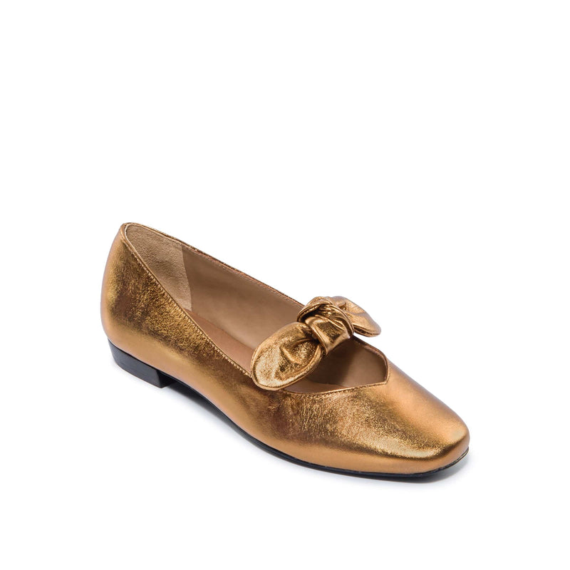 Gold Yellow Women Bernardo Emersyn Ballet Flats | SFN418MG