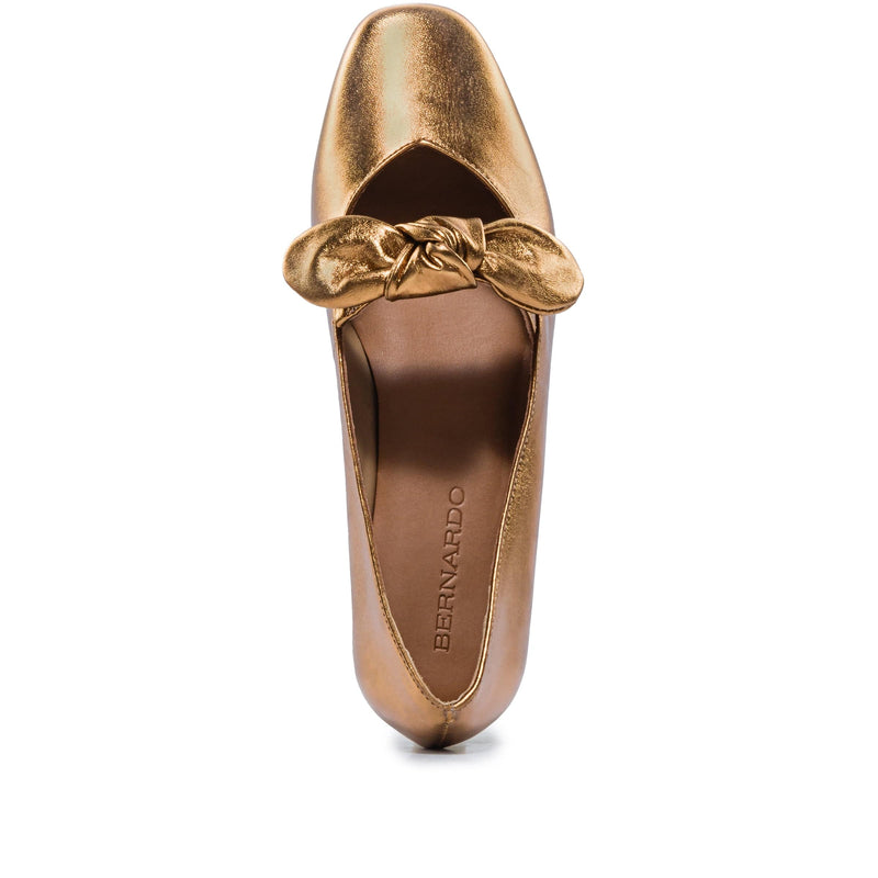 Gold Yellow Women Bernardo Emersyn Ballet Flats | SFN418MG